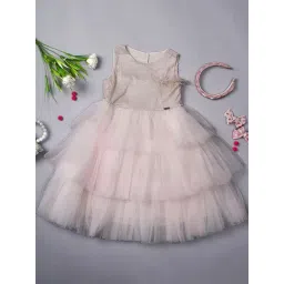 One Friday Kids Pink Regular Fit Dress-picture-42