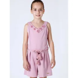 One Friday Kids Pink Regular Fit Jumpsuit-picture-18
