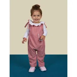 One Friday Kids Pink Regular Fit Jumpsuit Set-picture-46
