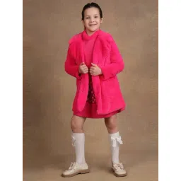 One Friday Kids Pink Regular Fit Overcoat-picture-29