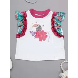 One Friday Kids White Floral Regular Fit Top-picture-36