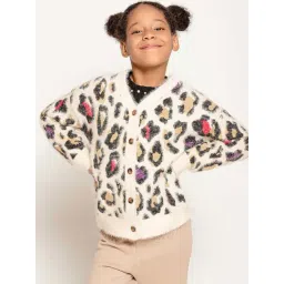 One Friday Kids White Printed Regular Fit Sweater-image-45