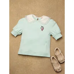 One Friday Peter Pan Collar Cotton Top-picture-11