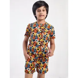 ONE SKY Boys Printed T-shirt with Shorts-picture-21