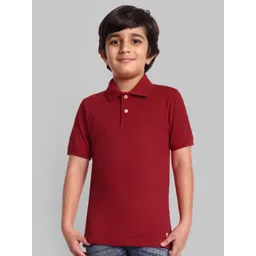 ONE SKY Boys Solid Polo Collar Cotton T-shirt-picture-20