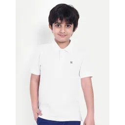 ONE SKY Boys Solid Polo Collar Cotton T-shirt-picture-13