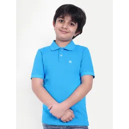 ONE SKY Boys Solid Polo Collar Cotton T-shirt-picture-14