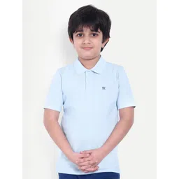 ONE SKY Boys Solid Polo Collar Cotton T-shirt-picture-12