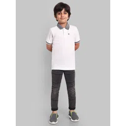 ONE SKY Boys Solid Polo Collar Cotton T-shirt image 5
