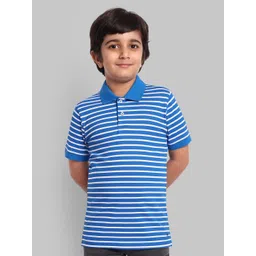 ONE SKY Boys Striped Polo Collar Cotton T-shirt-picture-24