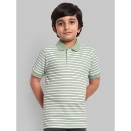 ONE SKY Boys Striped Polo Collar Cotton T-shirt-picture-35