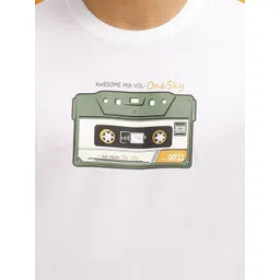 ONE SKY Graphic Printed Round Neck Cotton T-shirt image 2