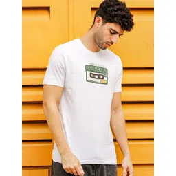 ONE SKY Graphic Printed Round Neck Cotton T-shirt image 3