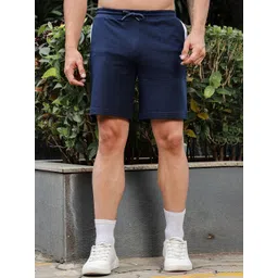 ONE SKY Men Cotton Mid-Rise Solid Regular Fit Shorts-image-32