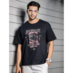 ONE SKY Men Graphic Printed Round Neck Cotton T-shirt-picture-28