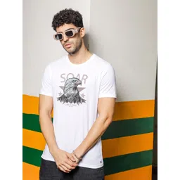 ONE SKY Printed Round Neck Short Sleeves Cotton T-shirt-picture-35