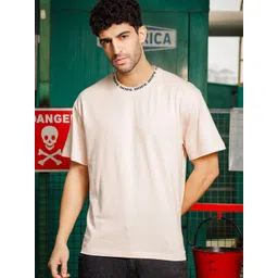 ONE SKY Round Neck Drop-Shoulder Sleeves Cotton T-shirt-picture-24