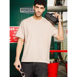 ONE SKY Round Neck Short Sleeves Cotton T-shirt-picture-12