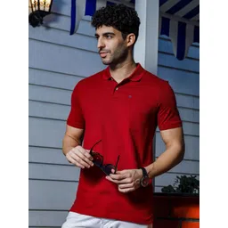 ONE SKY Striped Polo Collar Short Sleeves Cotton T-shirt-picture-21