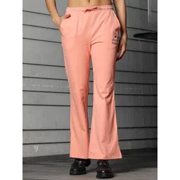 ONE SKY Women Flared Mid-Rise Cotton Trousers-picture-25