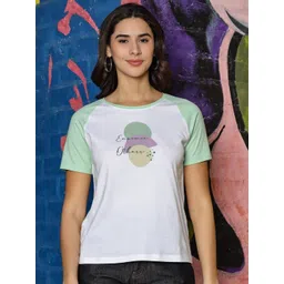 ONE SKY Women Typography Printed Round Neck Pure Cotton T-shirt-picture-18