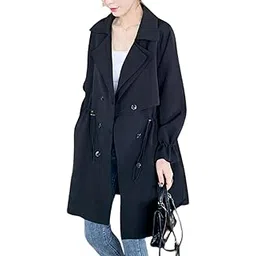 one umb(ワン アンブ) One Amb Women's Long Trench Coat, Spring Coat, Outerwear, Jacket-picture-53