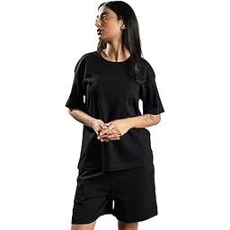one way Women Solid 1 Tshirt, 1 Shorts :: Co-Ords Set-picture-31