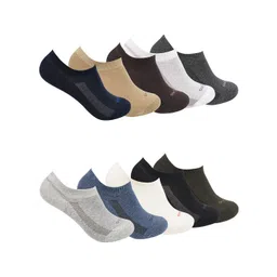 One8 Men Pack of 10 Patterned Pure Cotton Shoe-Liner Socks-picture-31