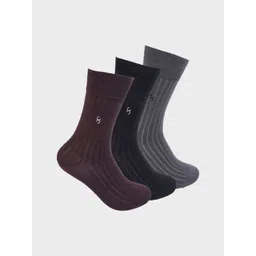 One8 Men Pack Of 3 Cotton Anti-Bacterial Mositure Wicking Calf-Length Socks-picture-13