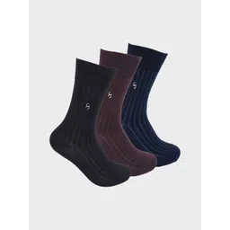 One8 Men Pack Of 3 Cotton Calf-Length Socks-picture-22