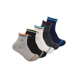 One8 Men Pack Of 5 Striped Above Ankle-Length Gym Socks-picture-35