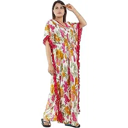 onekbhalo Women's Sarina Printed Maxi Nighty-picture-14