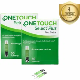 OneTouch Select PLus 50 Strips (Pack of 2) 100 Glucometer Strips-picture-18