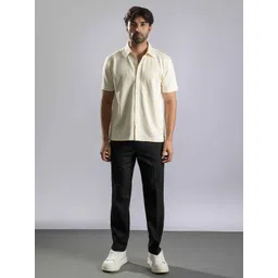 ONEWAY Men Relaxed Fit Solid Spread Collar Cotton Casual Shirt-picture-20