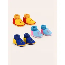 ONFEET Unisex Kids Pack Of 3 Cotton Cotton Booties-picture-19