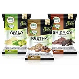 Online Quality Store Reetha Amla Shikakai Reetha Powder, 150g with Shikakai, 150g and Amla, 100g, Brown-picture-45