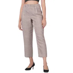 Only Beige Checks Pants-picture-37