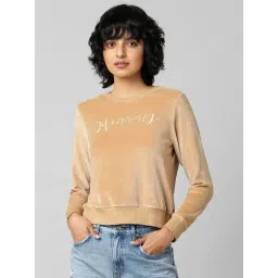 Only Beige Cotton Graphic Print Sweatshirt-picture-27