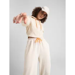 Only Beige Cotton Regular Fit Hoodie-picture-48