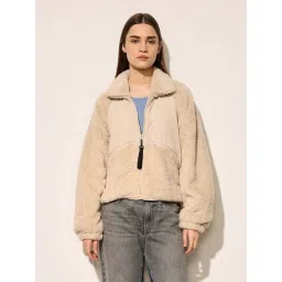 Only Beige Regular Fit Jacket image 1
