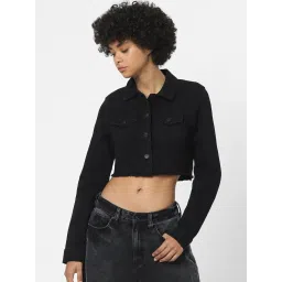 Only Black Full Sleeves Cropped Jacket image 1