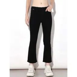 Only Black Mid Rise Cropped Flared Jeans-picture-19