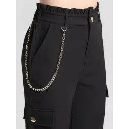 Only Black Relaxed Fit High Rise Cargo Pants image 5