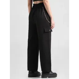 Only Black Relaxed Fit High Rise Cargo Pants image 2