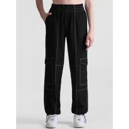 Only Black Relaxed Fit High Rise Cargos-picture-16