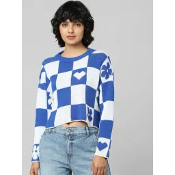 Only Blue & White Checks Pullover-picture-11