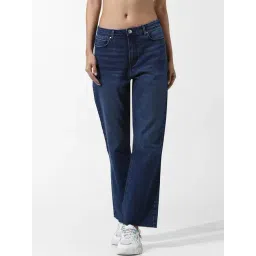 Only Blue Blended Flared Fit Mid Rise Jeans-image-21