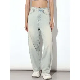 Only Blue Cotton Barrel Fit Jeans-picture-40