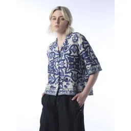 Only Blue Cotton Regular Fit Printed Shirt-picture-17