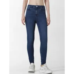 Only Blue Cotton Skinny Fit Mid Rise Jeans-picture-47